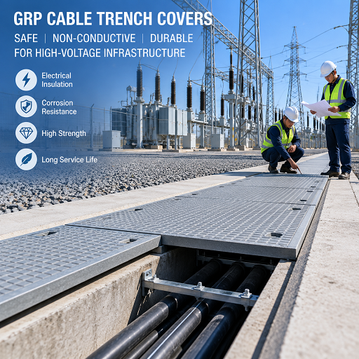 Dielectric Insulation Properties of BAOGAI GRP Cable Trench Covers in High-Voltage Lines